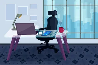 视频会议的办公室背景