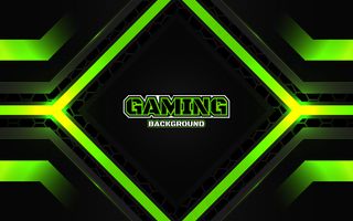 抽象的未来黑色和绿色游戏背景