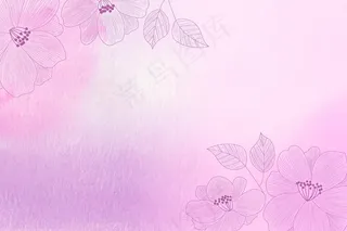 水彩背景与手绘元素