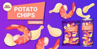 虾仁薯片广告薯片薯片天然薯片及包装
