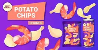 虾仁薯片广告薯片薯片天然薯片及包装