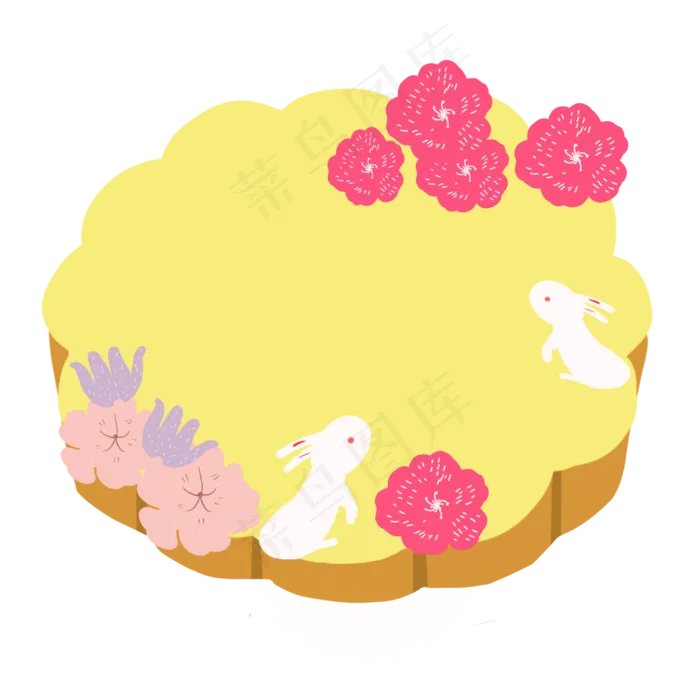 中秋月饼边框(3000X3000(DPI:300))psd模版下载