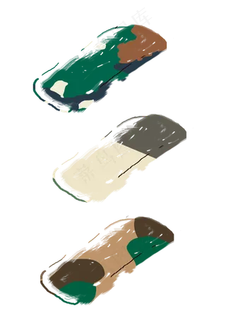 迷彩装饰长条设计免抠