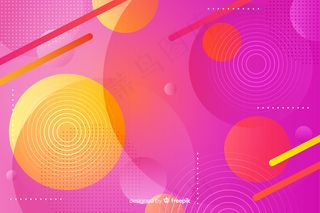 具有几何形状的振动背景