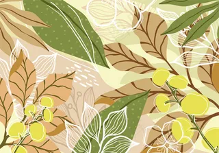 抽象热带花卉艺术背景