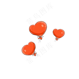 卡通粉色爱心漂浮气球