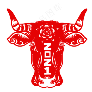 牛年窗花2021剪纸