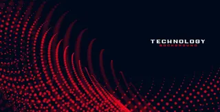 抽象红色流动粒子背景