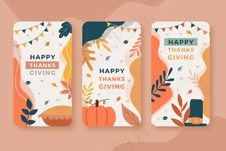 平面设计感恩节模板故事