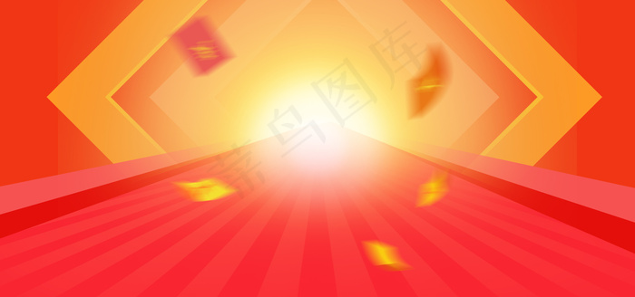 电商风双十一优惠促销渐变几何背景