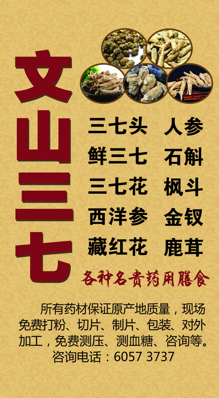 三七药膳海报psd模版下载