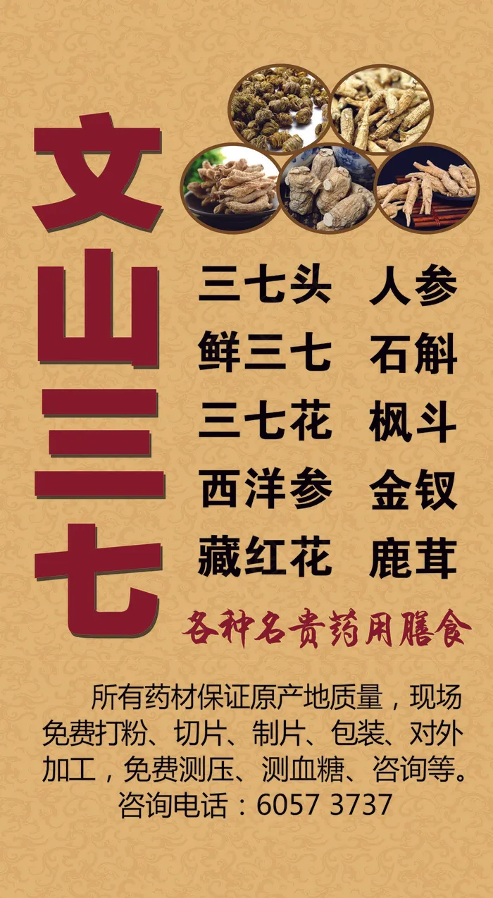 三七药膳海报psd模版下载
