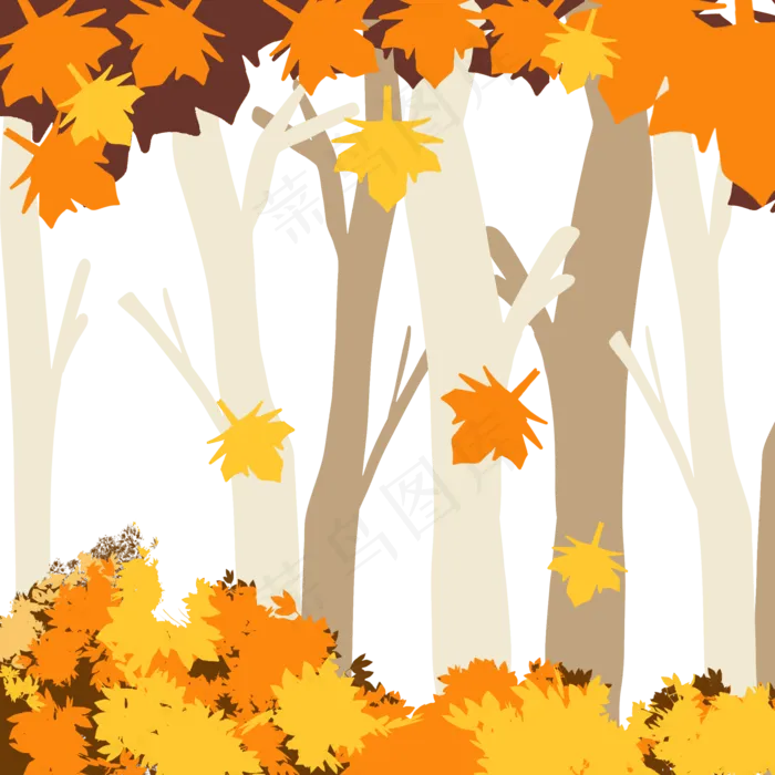 立秋树叶黄了(2000X2000(DPI:300))psd模版下载