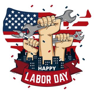 用手和工具手绘劳动节