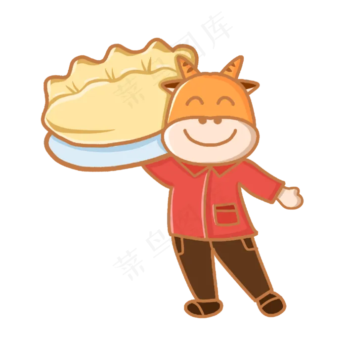 冬至小牛饺子(3000X3000(DPI:300))psd模版下载