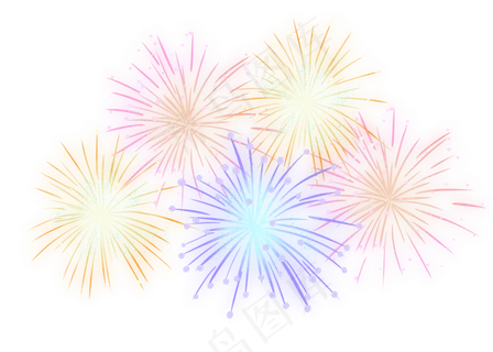 新年春节烟花四射 新年春节烟花四射