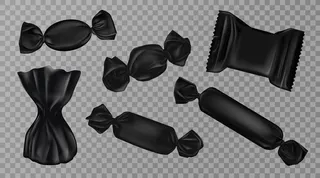 黑色糖果包装袋