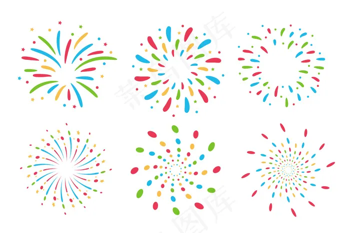 烟花汇演eps,ai矢量模版下载