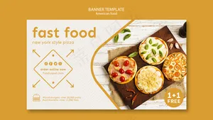 美国食品模板横幅banner