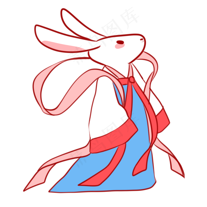 中秋玉兔仙子(2100X2100(DPI:300))psd模版下载