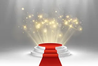 获奖者插图。纪念获奖者的台座或平台。