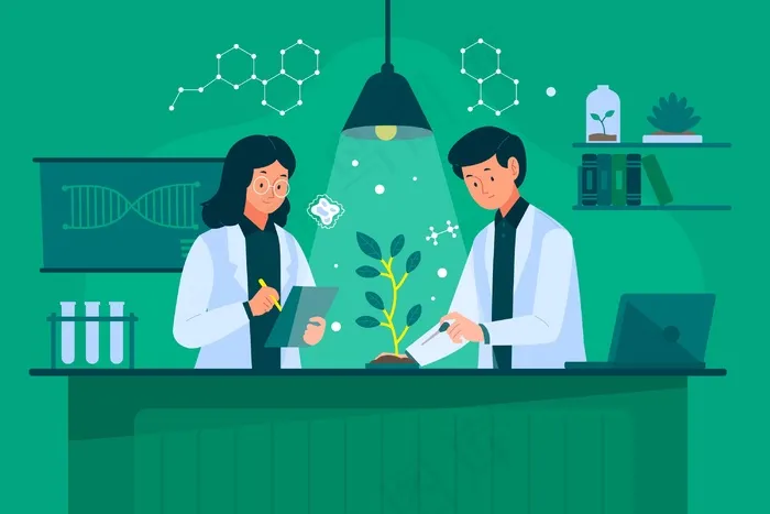 平面生物技术图eps,ai矢量模版下载