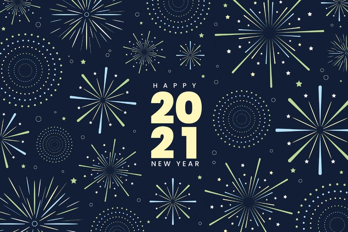 2021年新年烟花汇演eps,ai矢量模版下载