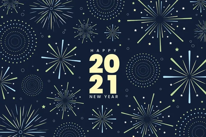 2021年新年烟花汇演eps,ai矢量模版下载