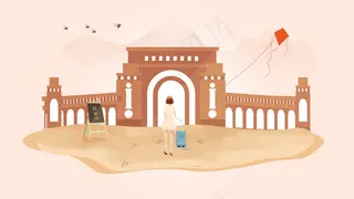 开学季  校门口