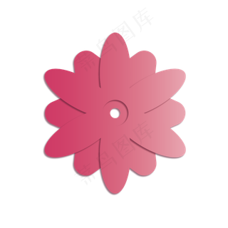 七夕剪纸风花朵