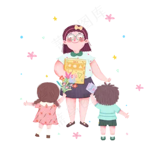 教师节老师上课免扣元素