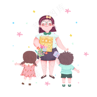 教师节老师上课免扣元素