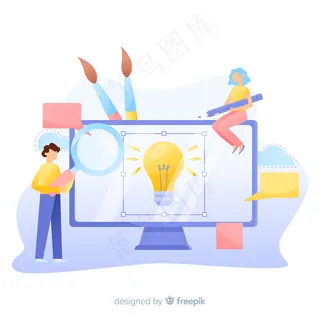 平面设计师的共同工作的一个想法