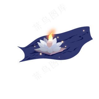 中元节唯美空灵花灯鬼节放灯