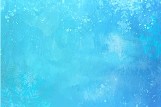 蓝色水彩画冬季壁纸