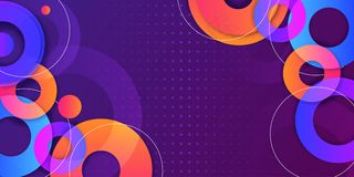 现代孟菲斯旗帜banner，彩色背景