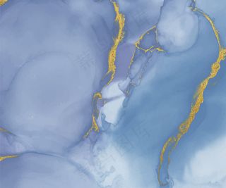 蓝色醇墨水彩背景