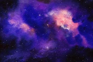 手绘水彩银河背景