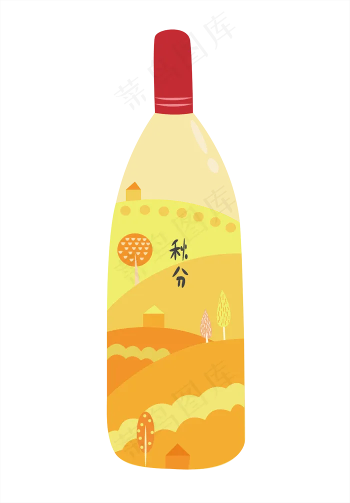 透明底png瓶子里的秋分系列(2000X2000(DPI:96))ai矢量模版下载