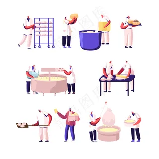 面包房和奶酪厂，食品生产成套。