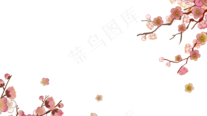中国风腊梅梅花(2880X1620(DPI:300))psd模版下载