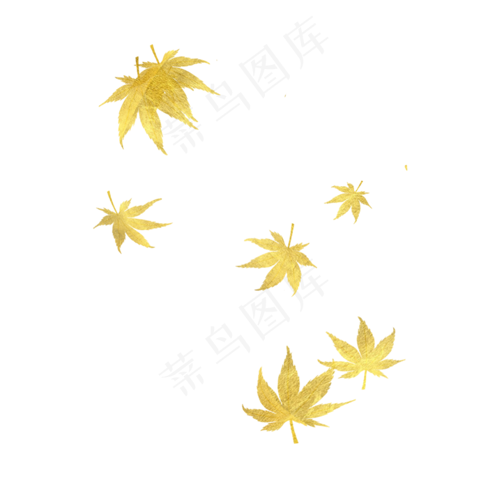 金箔枫叶剪影(2000X2000(DPI:300))psd模版下载