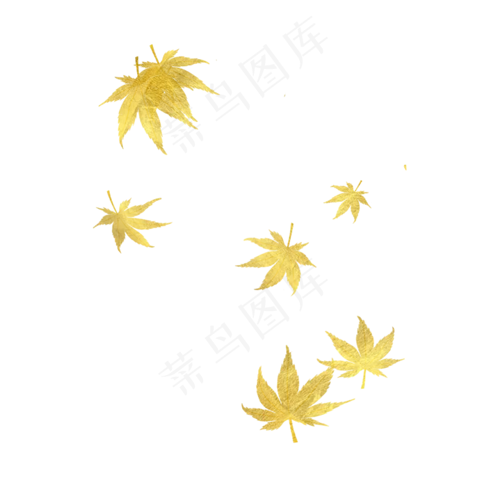金箔枫叶剪影(2000X2000(DPI:300))psd模版下载
