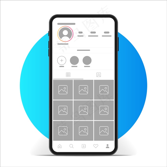 模板接口应用程序app的模型样机。eps,ai矢量模版下载