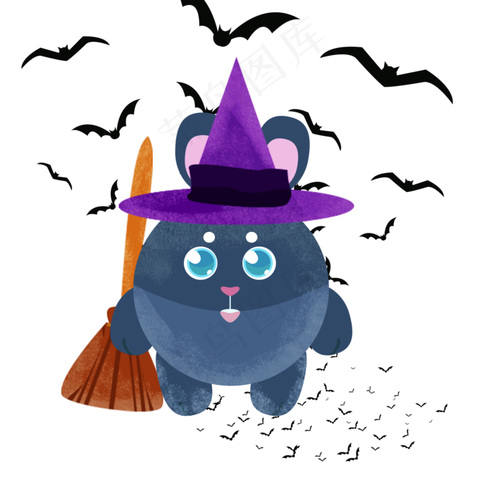 万圣节小鬼出没卡通形象