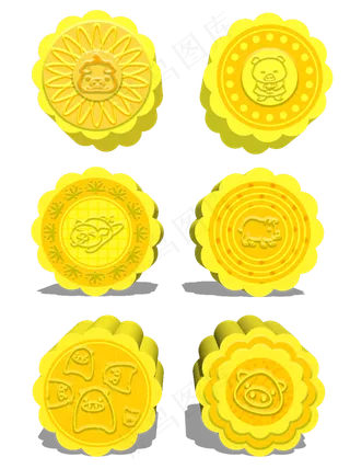 2019年猪年月饼套图可商用元素