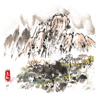 立秋山居图