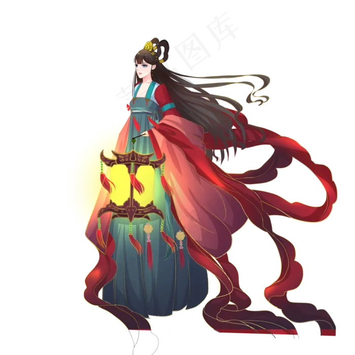 中秋节古风美人(2000X2000(DPI:300))psd模版下载