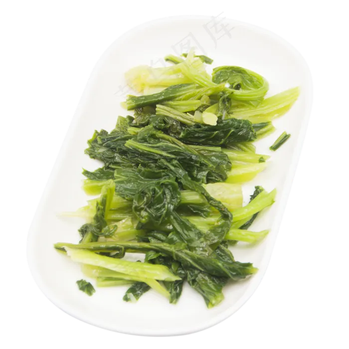 白色盘子煮青菜(2000*2000px 300 dpi )