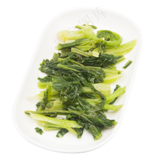 白色盘子煮青菜